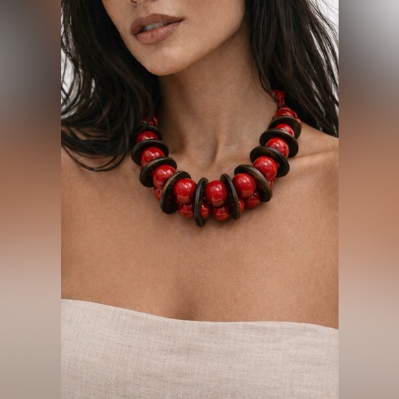 NWT Boho Chic Artisan Chunky Bold Collar Necklace|Statement Handmade Jewelry - Picture 6 of 7